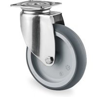 TENTE® Lenkrolle TPE, Gleitlager, Edelstahl-Gehäuse, Ø x Breite 100 x 50 mm, TK 80 kg von TENTE®