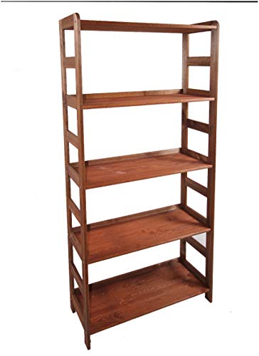Lenmar HOLZREGAL Kiefer Massiv Regal Bücherregal Büroregal Modulregal BRAUN Gebeizt R-* 8 Varianten (R-10 BRAUN HxBxT 166x83x33 cm) von Lenmar