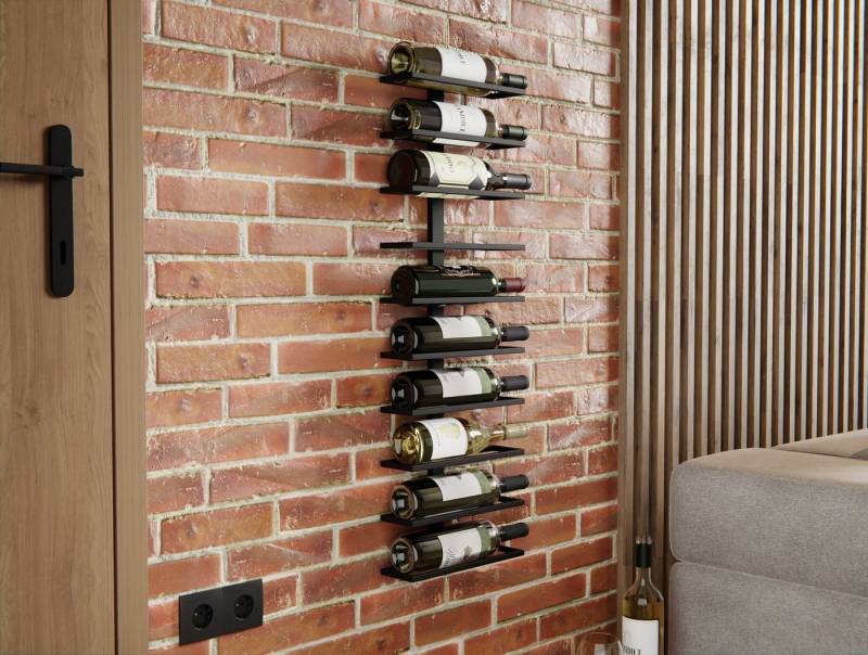 Lenmar Weinregal Weinregal aus Metall, Flaschenregal, Regale, Flaschenhalter LOFT 1-10 von Lenmar