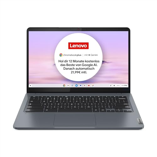 Lenovo Chromebook Plus IdeaPad 3i | 14" Full HD Display | Intel Core i3-N305 | 8GB RAM | 128GB SSD | Intel Grafik | ChromeOS | QWERTZ | grau von Lenovo