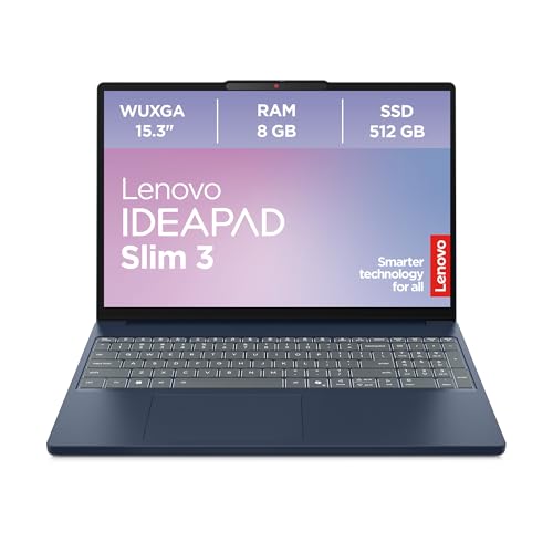 Lenovo IdeaPad Slim 3 Laptop | 15.6" WUXGA Display | Intel Core i5-13420H | 16GB RAM | 512GB SSD | Intel UHD Grafik | Windows 11 Home | QWERTZ | Cosmic Blue | 3 Monate Premium Care von Lenovo