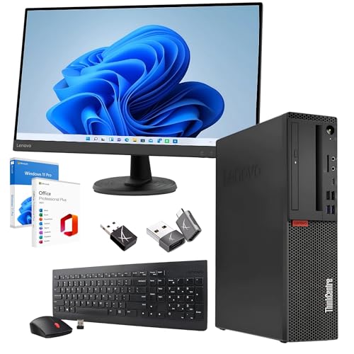 Lenovo Kompletter PC für professionelles Büro i7 8700 bis zu 4,6 GHz – Monitor 27 Zoll FHD 32 GB RAM 1 Tera SSD – Kit Maus und Tastatur italienisches Layout – Win 11 Pro Office 2021 Pro Garantie 36 von Lenovo