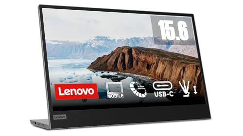 Lenovo L15 | 15,6" Full HD Monitor | 1920x1080 | 60Hz | 250 nits | 6ms Reaktionszeit | IPS-Panel | USB-C 3.2 | USB 2.0 | entspiegelt | 0,86kg | schwarz | inkl. USB-C Kabel von Lenovo