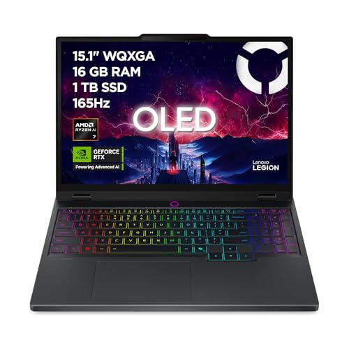 Lenovo Legion 5 Gaming AI Laptop | 15.1" WQXGA 165 Hz OLED Display | NVIDIA GeForce RTX 5060 | AMD Ryzen AI 7 350 | 16GB RAM | 1TB SSD | Win11 | QWERTZ | Eclipse Black | 3 Monate GamePass Lenovo Legion 5 Gaming AI Laptop | 15.1" WQXGA 165 Hz OLED Display | NVIDIA GeForce RTX 5060 | AMD Ryzen AI 7 350 | 16GB RAM | 1TB SSD | Win11 | QWERTZ | Eclipse Black | 3 Monate GamePass von Lenovo