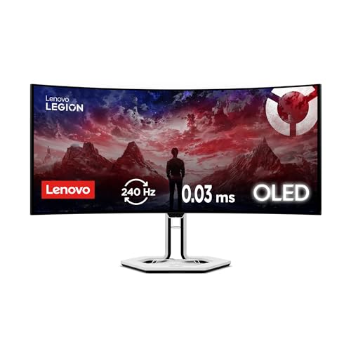 Lenovo Legion Pro 34wd-10 | 34" WQHD Gaming Monitor | 3440x1440 | 240Hz | 0.03ms Reaktionszeit | OLED Panel | USB-C | HDMI | DisplayPort | AMD FreeSync Premium Pro | integr. Lautsprecher | schwarz von Lenovo
