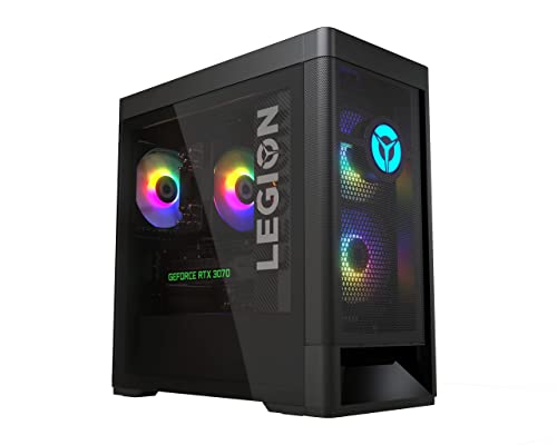 Lenovo Legion Tower 5 Gaming Desktop-PC (AMD Ryzen 7 5800, 16GB RAM, 1TB SSD, NVIDIA GeForce RTX 3070, Windows 11 Home) schwarz + Premium Care + Tastatur + Maus schwarz von Lenovo