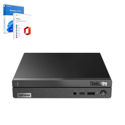 Lenovo ThinkCentre Tiny 2024 50q Gen 4 Tiny | Core i5-13420H bis zu 4,60 GHz | 32 GB RAM | 1000 GB SSD Nvme | Win 11 Pro und Office 2021 Wi-Fi 6 integrierte Garantie 36 Monate von Lenovo