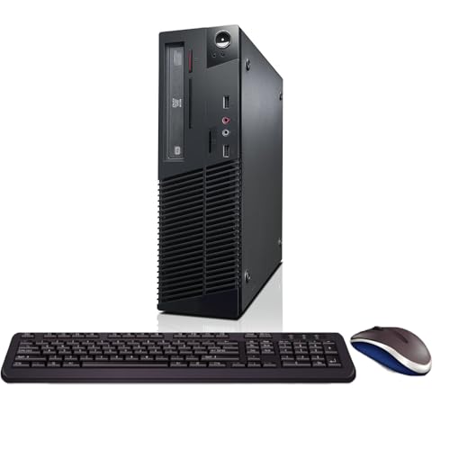 Lenovo ThinkCentre M73 SFF Desktop-PC SFF Desktop (Generalüberholt) CPU Intel i5-4430S, RAM 16 GB DDR3, SSD 512 GB + HDD 500 GB, VGA DP, Windows 11 Pro + OFFICE 365 + Tastatur + Maus von Lenovo