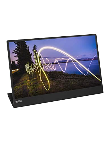 Lenovo ThinkVision M15 - LED-Monitor - 39.497 cm (15.6") (15.6" sichtbar) - tragbar - 1920 x 1080 Full HD (1080p) @ 60 Hz - IPS - 250 cd/m² - 1000:1-6 ms - 2xUSB-C - Raven Black, 62CAUAT1WL von Lenovo