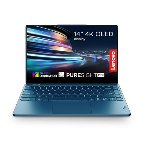 Lenovo Yoga Slim 9 Laptop | CoPilot+ PC AI |14" 4K WQUXGA OLED Touch Display | Intel Core Ultra 7 | 32GB RAM | 1TB SSD | Intel Arc Grafik | Windows 11 Home | QWERTZ | Tidal Teal | 3 Jahre Premium Care von Lenovo
