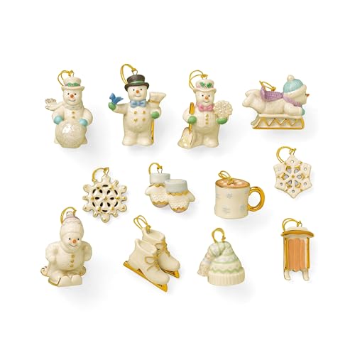 Lenox 828202 Snow Pals 12-teiliges Ornament-Set von Lenox