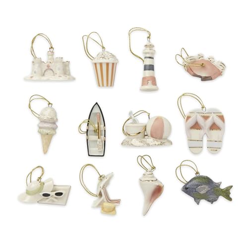 Lenox 847826 Sommer 12-teiliges Ornament-Set, Porzellan, Mehrfarbig von Lenox