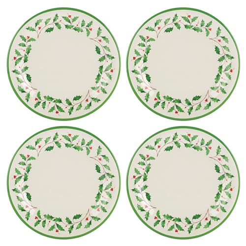 Lenox 863669 Holiday 4-teiliges Melamin-Speiseteller-Set, Weihnachtsgeschirr, Gastgeber Lenox 863669 Holiday 4-teiliges Melamin-Speiseteller-Set, Weihnachtsgeschirr, Gastgeber von Lenox