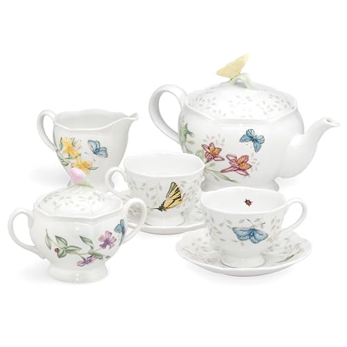 Lenox Butterfly Meadow 8-teiliges Teeservice für 2 Personen, Weiß von Lenox