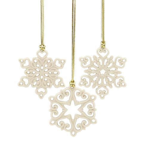 Lenox Mini Schneeflocke 3-teiliges Ornament-Set, 0,0 kg, Elfenbein von Lenox