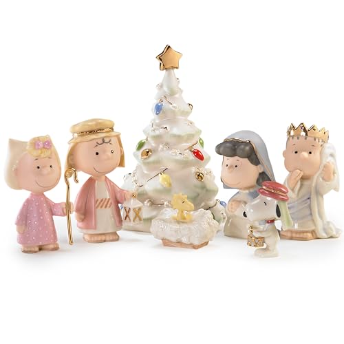 Lenox Peanuts Weihnachtsfiguren, 7-teilig, Mehrfarbig von Lenox