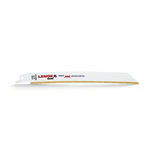 LENOX 21065810GR TiN-Säbelsägeblatt für Metall 203 x 19 x 1,3mm, 3 mm, Bianco/Oro, 203 x 19 x 1,3 mm LENOX 21065810GR TiN-Säbelsägeblatt für Metall 203 x 19 x 1,3mm, 3 mm, Bianco/Oro, 203 x 19 x 1,3 mm von LENOX