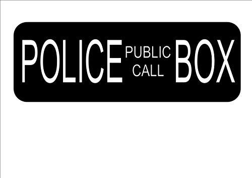 Lenrius Vintage Police Box Public Call Metallschild Polizeibox Schild 40,6 x 10,2 cm von Lenrius