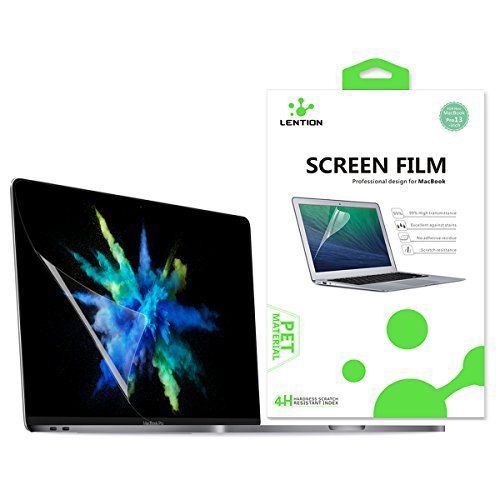 LENTION Clear Screen Protector kompatibel mit MacBook Pro (13 Zoll, 2016-2021 2022), Modell A1706 / A1708 / A1989 / A2159, HD Schutzfolie mit hydrophober oleophober Beschichtung von LENTION
