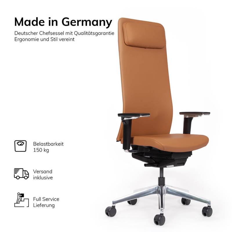 lento agilis matrix MT14 - Chefsessel der Extraklasse - Echtleder - Made in Germany von Lento