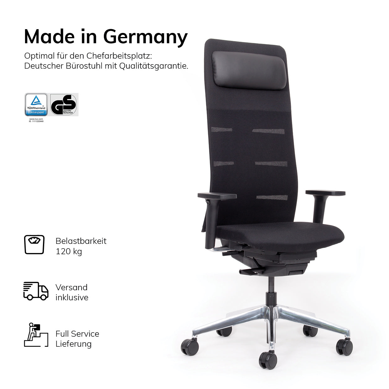 Ergonomischer Chefsessel lento Netzrücken Agilis Matrix MT14 - DER CHEFSESSEL - Made in Germany - Auf Rechnung kaufen von Lento