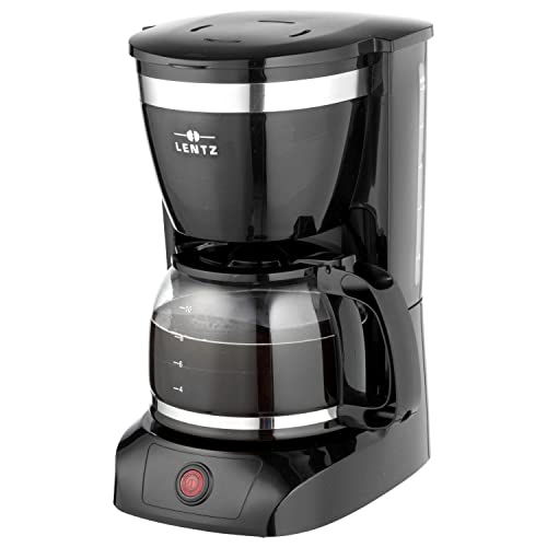LENTZ Kaffeemaschine 10-Tassen Kaffeeautomat mit Permanentfilter inkl. Messlöffel (schwarz) von Lentz