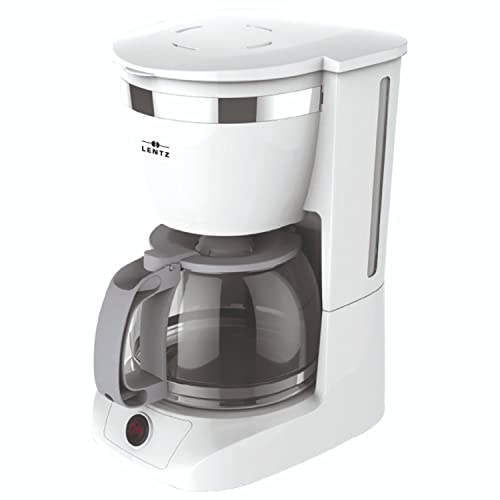 LENTZ Kaffeemaschine 10-Tassen Kaffeeautomat mit Permanentfilter inkl. Messlöffel (weiß) von Lentz