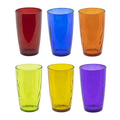 6er Set - bunte Trinkgläser Wassergläser Saftgläser - ca. 320ml –spülmaschinengeeignet von Lentz