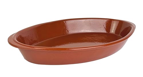 1 x Mediterrane-Auflaufform 32x18x5cm ca.1250ml Ofenform Servierschalen Glasiert Oval Spülmaschinengeeignet von Lentz