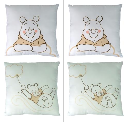 2 Stück Kinderkissen - Dekokissen ca. 30cm x 30cm - Standard 100 by Oeko-TEX® geprüfte Qualität- Original Lizenzware - Pooh von Lentz