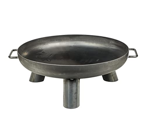 Feuerschale - Höhe 25cm - Massive und dekorative Schwarze Feuerstelle - Feuerschale für den Garten, Terrasse oder Camping (Ø 55cm) von Lentz