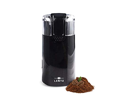 LENTZ Kaffeemühle mit Edelstahl-Schlagmesser schwarz von Lentz