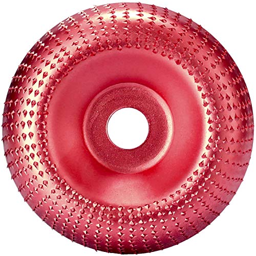 Holz Winkelschleifscheibe Tungsten CarbideGrinding Wheel Winkelschleifer Schnitzen form Polieren Schleifscheibe Abrasive Disc Sanding Carving Tool (16mm Bohrung) (rot) von Lenxnmy