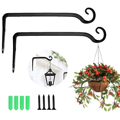 Lenxnmy Wall Hanging Plant Bracket Garten Eisen Wandhaken Wand Pflanzer Kleiderbügel Outdoor Indoor Garden Hook Halterung für/Vase/Vogelhäuschen/Pflanze/Laterne/Windspiel/Blume/Haus von Lenxnmy