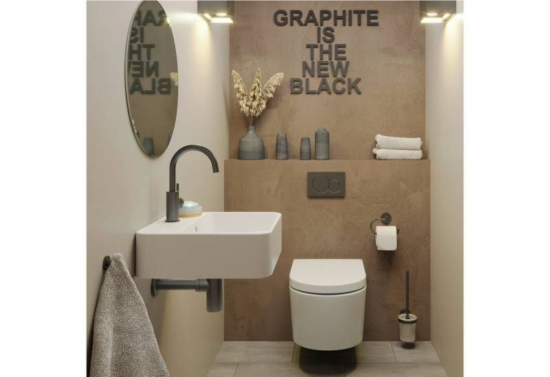 Lenz WC-Komplettset PERFECT FIT, wandhängend, (Gäste-Bad-Set Komplettes Gästebad als Set), 8-teiliges Bad-Set von Lenz