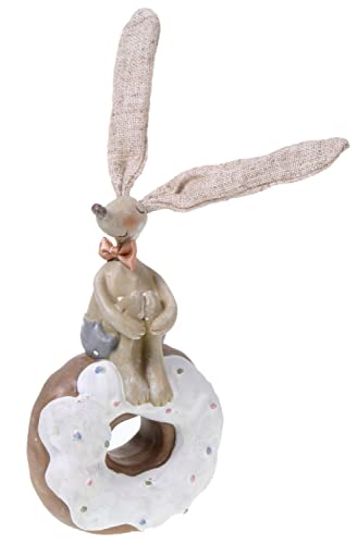 Hase Schlappi Schlappohr auf Donut 15 cm Figur Ostern Meister Lampe Rabbit Osterhase von Lenzbach