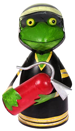 Zaunhocker Feuerwehr Frosch mit Feuerlöscher quer 21 cm Figur aus Blech Metall Brand 112 Garten Deko Balkon Dekofigur Pfostenhocker Zaunhocker Feuerwehr Frosch mit Feuerlöscher quer 21 cm Figur aus Blech Metall Brand 112 Garten Deko Balkon Dekofigur Pfostenhocker von Lenzbach