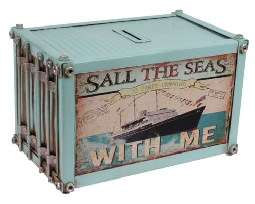 Spardose Container Metall 19 cm hellblau Shabby Vintage Nostalgie Reise Gutschein Sparbüchse Kreuzfahrt Schifffahrt Spardose Container Metall 19 cm hellblau Shabby Vintage Nostalgie Reise Gutschein Sparbüchse Kreuzfahrt Schifffahrt von Lenzbach