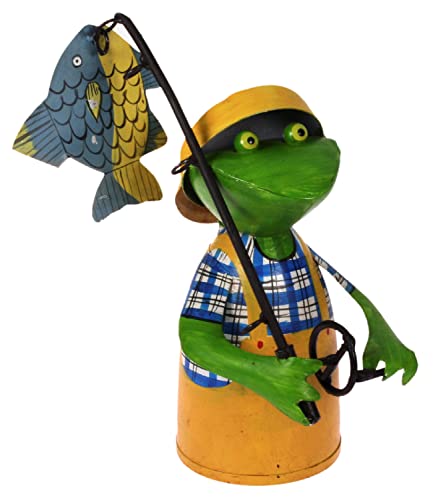 Zaunhocker Frosch Angler mit Fisch 21 cm gelb blau Figur aus Blech Metall Petri Jünger Fischer Angel Garten Deko Garten Balkon Dekofigur Pfostenhocker Froschkönig Zaunhocker Frosch Angler mit Fisch 21 cm gelb blau Figur aus Blech Metall Petri Jünger Fischer Angel Garten Deko Garten Balkon Dekofigur Pfostenhocker Froschkönig von Lenzbach