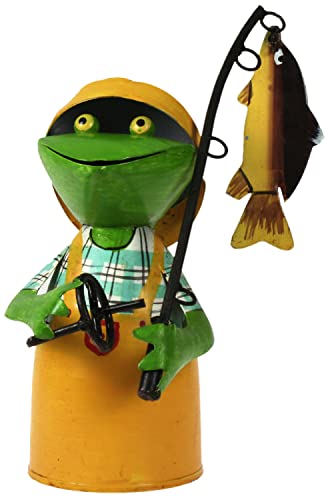 Zaunhocker Frosch Angler mit Fisch 21 cm gelb hellblau Figur aus Blech Metall Petri Jünger Fischer Angel Garten Deko Garten Balkon Dekofigur Pfostenhocker Froschkönig Zaunhocker Frosch Angler mit Fisch 21 cm gelb hellblau Figur aus Blech Metall Petri Jünger Fischer Angel Garten Deko Garten Balkon Dekofigur Pfostenhocker Froschkönig von Lenzbach