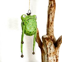 Froschglöckchen, Hängende Froschfigur Froschskulptur, Frosch Zum Aufhängen, Froschkönig, Baumschmuck, Weihnachtsdeko, Froschanhänger, Unikat von Lenzkunzt