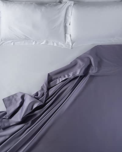LENZUOLISSIMI - Bettlaken für Doppelbett, aus Satin-Baumwolle, Fadenzahl 300, 270 x 290 cm, Lavendel von Lenzuolissimi