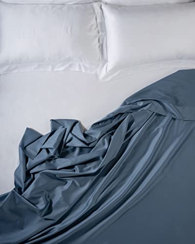LENZUOLISSIMI - Bettlaken für Doppelbett, aus Satin-Baumwolle, Fadenzahl 300, 270 x 290 cm, hergestellt in Italien von Lenzuolissimi
