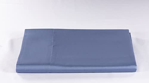 LENZUOLISSIMI - Bettlaken für Einzelbett, Satin, Baumwolle, Fadenzahl 300, 180 x 290 cm, hergestellt in Italien, Farbe: Bluette von Lenzuolissimi
