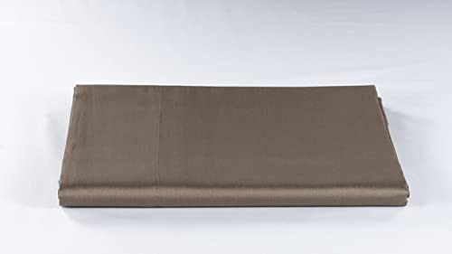 LENZUOLISSIMI - Einzelbettlaken, Satin, Baumwolle, Satin, Fadenzahl 300, 180 x 290 cm, hergestellt in Italien, Braun von Lenzuolissimi
