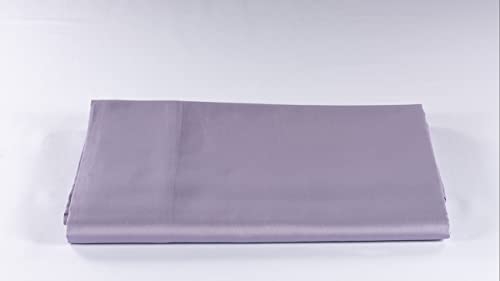 LENZUOLISSIMI Satin-Baumwoll-Satin, 300 Fäden, mit einzelnen Ecken, 80 x 200 cm, hergestellt in Italien, Lavendel von Lenzuolissimi