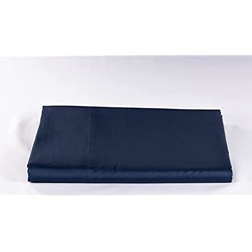 LENZUOLISSIMI Satin-Baumwoll-Satin, 300 Fäden, mit einzelnen Ecken, 80 x 200 cm, hergestellt in Italien, Marineblau von Lenzuolissimi