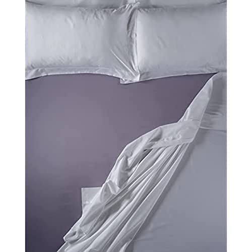 LENZUOLISSIMI - Bettwäsche aus Satin-Baumwolle, Fadenzahl 300, für Doppelbett, 180 x 200 cm, Lavendel von Lenzuolissimi