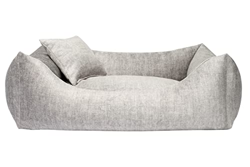 Leo4dog Sofa Vogue 5 Größen, 5 Farben. Hundebett, Hundekissen, Hundesofa,Hundekorb. (L - 100x80, Grau) von Leo4dog