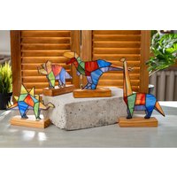 Glas Dinosaurier 4Er Set | Handgemachte Brachiosaurus, Stegosaurus, Triceratops Und Tyrannosaurus Handgefertigt in Der Ukraine von LeoBoxStudio